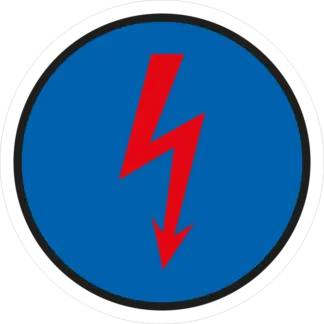 A szerelvény villamos előfűtés alatt áll vasúti tábla (kétoldalas)