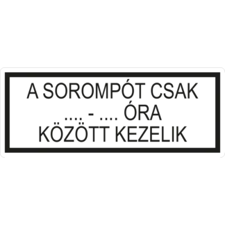 Sorompó kiegészítő vasúti tábla