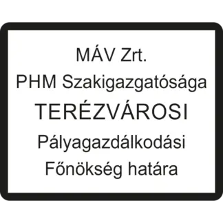 Határjelző vasúti tábla