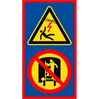 Magasfeszültség veszélyzóna matrica