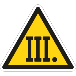 III. tűzveszélyességi fokozat matrica (piktogram)