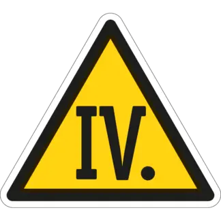 IV. tűzveszélyességi fokozat matrica (piktogram)