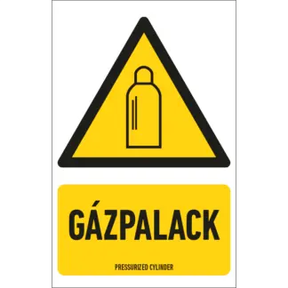 Gázpalack matrica / tábla (piktogram + felirat)
