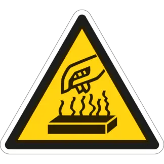 Forró tárgy matrica (piktogram)