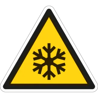 Alacsony hőmérséklet matrica (ISO 7010-W010 piktogram)
