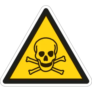 Mérgező anyag! matrica (ISO 7010-W016 piktogram)