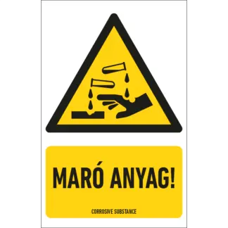 Maró anyag! matrica / tábla (ISO 7010-W023 piktogram + felirat)