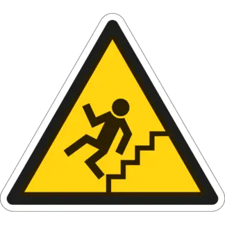 Vigyázz! Lépcső! matrica (piktogram)