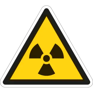 Sugárveszély! matrica (ISO 7010-W003 piktogram)