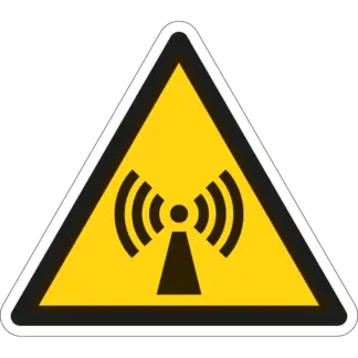 Nem ionizáló sugárzás matrica (ISO 7010-W005 piktogram)