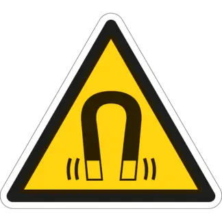 Erős mágneses tér! matrica (ISO 7010-W006 piktogram)
