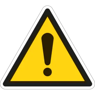 Általános veszély! matrica (ISO 7010-W001 piktogram)