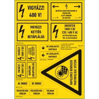 Napelem matricaszett (riccelt napelemes matricák)