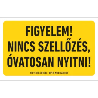 Figyelem! Nincs szellőzés